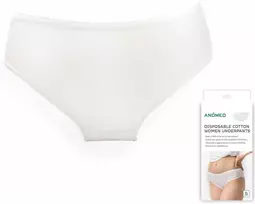 Moterų vienkartinis apatinis trikotažas ANOMEO (medvilninis) XL – 6 vnt.
