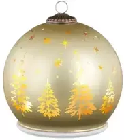 EDELMAN DEKORATYVINIS STIKLINIS PAKABUKAS LED 12CM BLIZGANTIS BESISUKANTIS GOLD MICA