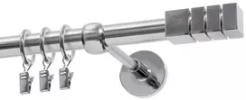 Decastyl VIENA KARNIZO ŠTAKTA FI 19 MM CHROMAS 320 CM DION SU RITINĖLIAIS KOWALSKI