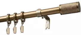 Decastyl Vienkartinis ištraukiamas karnizas FI 19 MM auksinė serija 200-300 CM su žiedais KOWALSKI