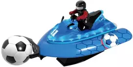 MCU RC futbolo motorinė valtis 2.4G su šviesomis ir vandens purkštuku ? Mėlyna