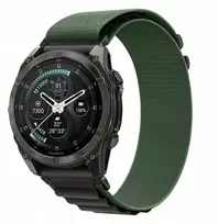 TECH-PROTECT NYLON PRO GARMIN FENIX 5X / 5X PLUS / 6X / 6X PRO / 7X / 8 / 8 PRO / 9 / 9 PRO (51 MM) Žalias/Juodas
