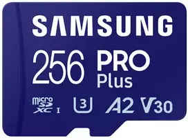 Atminties kortelė Samsung PRO Plus Micro SDXC 256GB U3 A2 V30 (MB-MD256SB/WW)