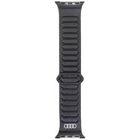Audi Logo Genuine Leather Magnetic Ring Strap for Apple Watch 40 / 41 / 42 mm - Black