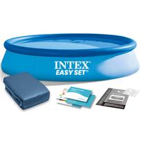 Sodo baseinas su pripučiamu žiedu Intex 28130, 366 x 76 cm su uždangalu