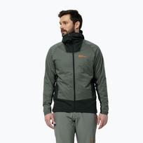 Jack Wolfskin Alpspitze Ins Hybridge hedge žalia vyriška striukė nuo lietaus