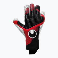 Uhlsport Powerline Supergrip+ vartininko pirštinės juoda/raudona/balta