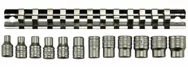 Lizdų komplektas Teng Tools 4-13 mm 1/4", 12 dalių