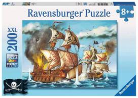 Ravensburger dėlionė „Piratų laivų mūšis“, 200 XXL det., nuo 8 m.