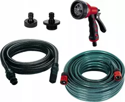 Einhell Einhell siurblio priedų rinkinys siurbimo ir slėgio pusei (OFP), 5 dalys, žarna (20 metrų, su sodo purkštuvu)