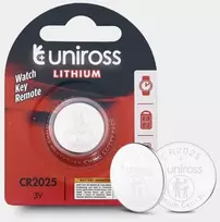 Uniross Batteries Uniross U1CR2025, Vienkartinė baterija, CR2025, Ličio, 3 V, 1 vnt., Sidabras