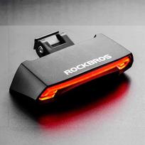 „RockBros Rockbros LKWD-R1“ galinis dviračio žibintas su lazeriu ir nuotolinio valdymo pultu + „Micro USB“ laidas – USB-A – juodas