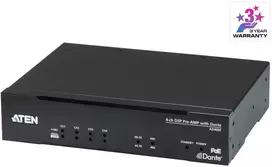 Aten 4 kanalų mikrofono/linijos pirminis stiprintuvas su DSP ir Dante (AD400E-AT)