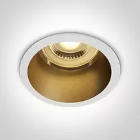 Įleidžiamas šviestuvas, GU10, baltos/žalvario sp., 10105D8/W/BS
