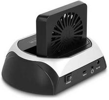 Delock USB 10Gbps doko stotelė, skirta 2,5" / 3,5" SATA HDD / SSD arba M.2 NVMe PCIe arba SATA SSD, su ventiliatoriumi (64280)