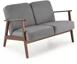 Fotelis MILANO 2S sofa, pilka CASTEL#93 / tamsus riešutas