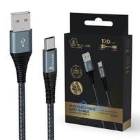 Extralink Smart Life USB Type-A to Type-C Cable, Black, 120cm