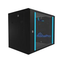 Extralink 9U 600x450 Black, rack cabinet, wall-mounted