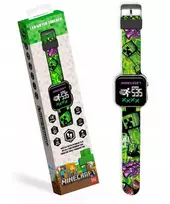 Išmanusis laikrodis Kids Licensing KIDS Išmanusis vaikiškas laikrodis Minecraft LED žingsniamatis chronometras žadintuvas laikmatis / MIN4387 (SB12381)