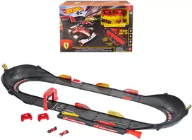 Mattel HOT WHEELS RC lenktynių trasa su 2 Ferrari bolidais (JTF40)