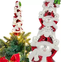 Koopman Eglutės viršūnė stiklinė 3 sniego seniai 28CM