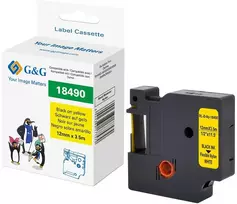 G&G ženklinimo juostos Juodas ant geltono (21707)