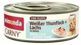 Animoda ANIMONDA Carny Fine Fillets in Jelly - Baltas tuna + lašiša 60g