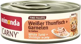 Animoda ANIMONDA Carny Fine Fillet želėje – baltasis tunas + krevetės 60 g