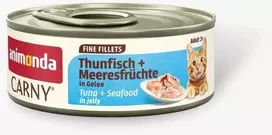 Animoda ANIMONDA Carny Fine Fillet in Jelly - Tunas + Jūros gėrybės 60g