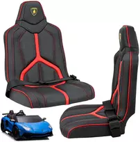 Lean Cars Minkšta odinė sėdynė elektromobiliui A8803 Lamborghini XXL
