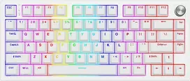 Klaviatūra žaidimams Genesis Thor 404 75% GenX Stratos Silent su laidu mechaninė su pašvietimu cicha balta