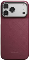 PITAKA Edge Case Argyle MagSafe dėklas, skirtas iPhone 18 Pro Max / 17 Pro Max, bordo spalvos