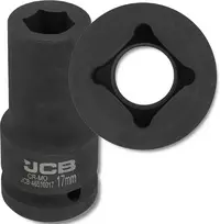 JCB Gilaus smūgio antgalis 3/4'' Cr-Mo šešiakampis 17mm