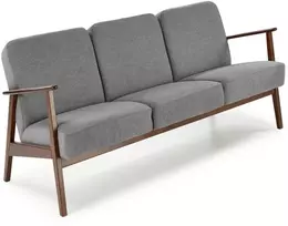 Fotelis MILANO 3S sofa, pilka CASTEL#93 / tamsus riešutas