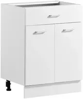 VEVOR Balta „Shaker“ stiliaus grindinė spintelė 80 cm