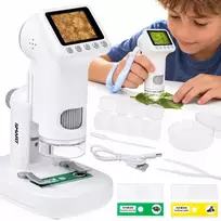 Jokomisiada SKAITMENINIS MIKROSKOPAS vaikams – LCD ekranas, 1600x didinimas, 1080P ES0030