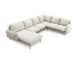 Minkštas kampas Cosmopolitan Design Panoramic Vienna, šviesios smėlio spalvos/juodas