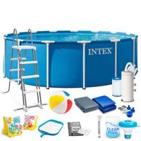 Karkasinis baseinas Intex 28242ND 457 x 122 cm su siurbliu ir priedais