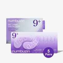 NUMBUZIN Nr. 9 NAD kolageno odos kaukė po akimis su 50 peptidų kompleksu, 5 vnt.