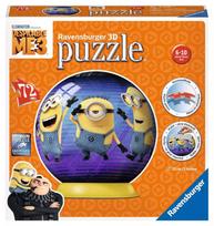 Ravensburger 3D dėlionė-rutulys „Bjaurusis aš 3: Pimpačiukai“, 72 det., nuo 6 m.