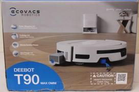 SALE OUT. Ecovacs DEEBOT T90 Max OMNI Vacuum Cleaner,Robot,Wet&Dry,30000Pa,TruEdge 3.0,ZeroTangle 4.0,OZMO Roller 3.0,White+OMNI Auto-Empty | Ecovacs Robot Vacuum Cleaner | DEEBOT T90 Max OMNI | Wet&Dry | Operating time (max) 257 min | 5200 mAh | Dus T90 MAX OMNI WHSO | 2000001442067