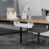 Maclean under-desk cable/extension organizer, max. load 5kg, white, MC-106 W
