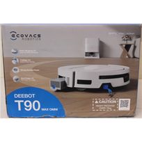 SALE OUT. Ecovacs DEEBOT T90 Max OMNI Vacuum Cleaner,Robot,Wet and Dry,30000Pa,TruEdge 3.0,ZeroTangle 4.0,OZMO Roller 3.0,White+OMNI Auto-Empty | Ecovacs Robot Vacuum Cleaner | DEEBOT T90 Max OMNI | Wet and Dry | Operating time (max) 257 min | 5200 mAh | Dust capacity 2.5 L | 30000 Pa | White | DAMAGED PACKAGING | 24 month(s)