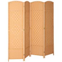 Kambario pertvara 4 skydų sulankstoma pertvara 180x1.7x180 cm ruda mediena