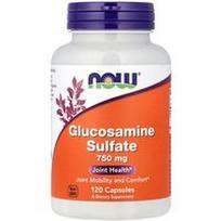 NOW Foods, Gliukozamino sulfatas, 750 mg, 120 vegetariškų kapsulių