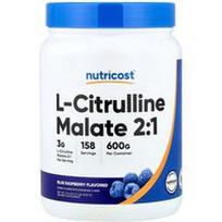 Nutricost, L-citrulino malatas 2:1, mėlynųjų aviečių, 600 g