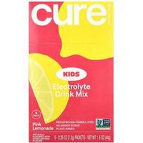 Cure Hydration, Vaikams skirtas elektrolitų gėrimų mišinys, rausvas limonadas, 6 pakeliai po 7,3 g (0,26 uncijos)