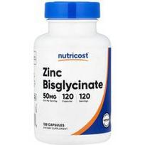 Nutricost, Cinko bisglicinatas, 50 mg, 120 kapsulių