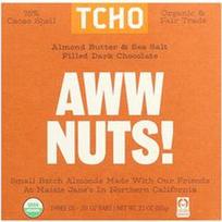 TCHO, „Aww Nuts!“, migdolų sviestu ir jūros druska įdarytas juodasis šokoladas, 75 % kakavos, 3 batonėliai po 0,70 uncijos