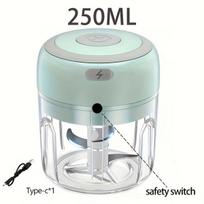 Elektrinis maisto smulkintuvas (250 ml) su trijų ašmenų konstrukcija, kuriuo galima kapoti, malti, smulkinti ir maišyti.